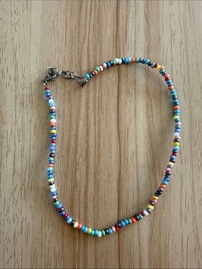 Multicolor Beads Adjustable Choker Necklace